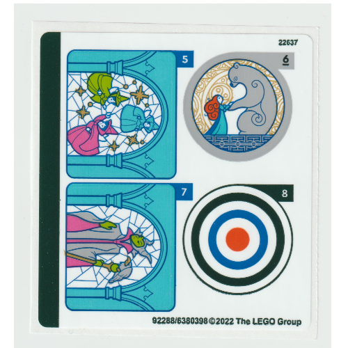 Lego Sticker Sheet 2 for Set 43203-1 / [No Color/Any Color]
