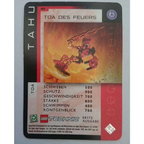 Lego Trading Card, Bionicle Game: QftM - 41 Toa - Tahu - Toa of Fire / [No Color/Any Color]