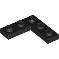 Lego Plate 3 x 3 Corner / Black