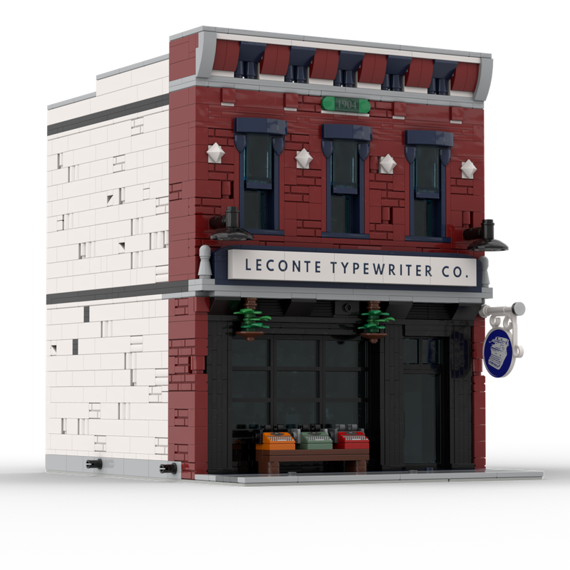 Lego LeConte Typewiter Company Building (UPDATED FILE)