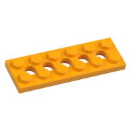 Lego Technic Plate 2 x 6 [5 Holes] / Bright Light Orange