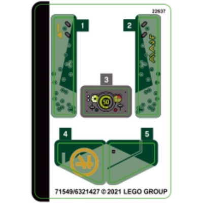 Lego Sticker Sheet for Set 71745-1 / [No Color/Any Color]