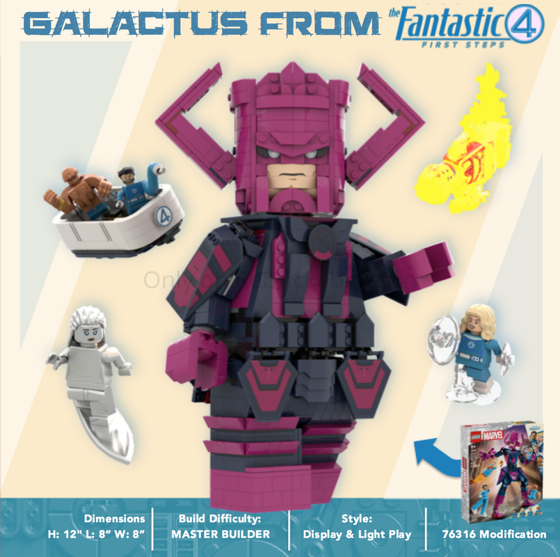 Lego Galactus from Fantastic Four First Steps - Upscaled Minifigure