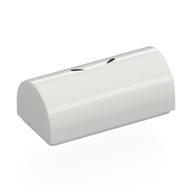 Lego Brick Curved 1 x 2 x 2/3 Double Curved Top, No Studs with Nostrils Print / White