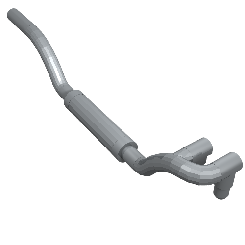 Lego Exhaust Pipe Twin Inlet 11L Right / Pearl Light Gray