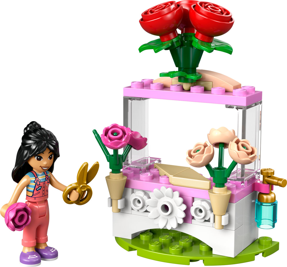 Lego Flower Stand with Roses