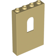 Lego Panel 1 x 4 x 5 with Arched Window / Tan