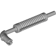 Lego Exhaust Pipe with Technic Pin - Flat End, Squared Hole / Light Bluish Gray
