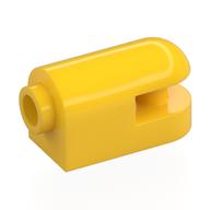 Lego Brick Round, Curved 1 x 2 with Side Stud, Bar / Yellow
