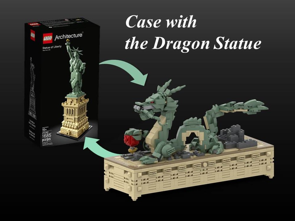 Lego Oriental Dragon Statue