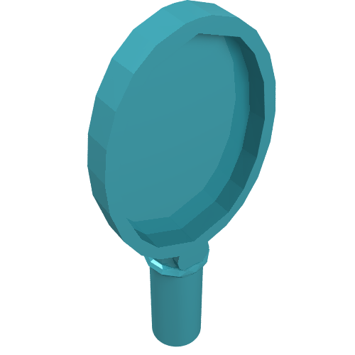 Lego Equipment Hand Mirror with Heart on Reverse [Hair Accessory] / Medium Azure