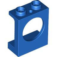 Lego Window 1 x 2 x 2 Plane, Round Hole / Blue