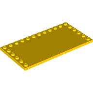 Lego Plate Special 6 x 12 with Studs on 3 Edges / Yellow