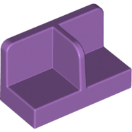 Lego Panel 1 x 2 x 1 with Rounded Corners and Central Divider / Medium Lavender