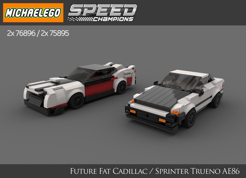 Lego Sprinter Trueno AE86 and Future Fat Cadillac : 76896 - 75895
