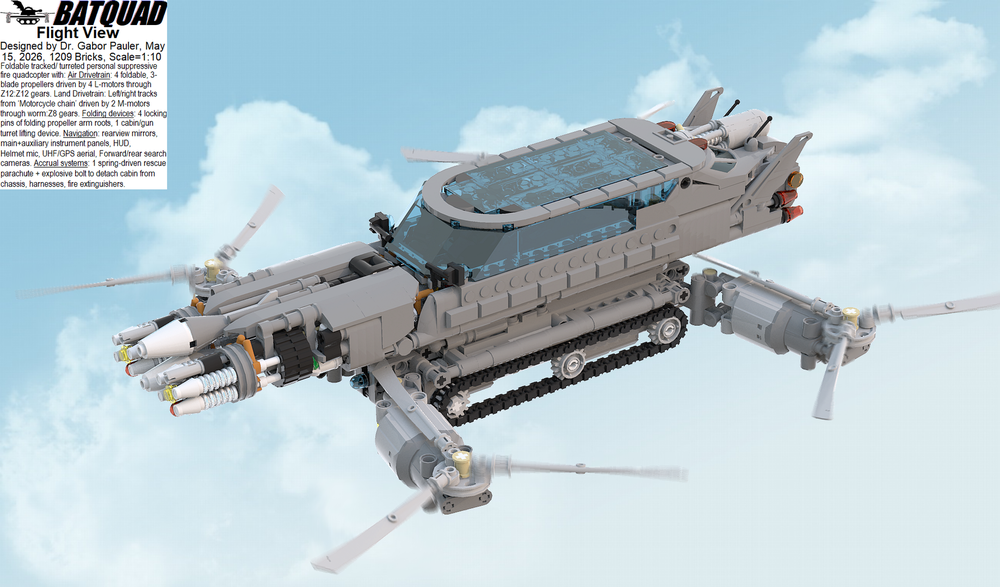 Lego Dark Knight's Personal Tracked Quadcopter