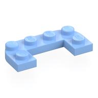 Lego Plate Round Half 2 x 4 with 1 x 2 Cutout / Bright Light Blue