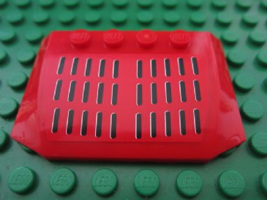 Lego Wedge 4 x 6 x 2/3 Triple Curved with Grille Lines Pattern (Sticker) - Set 8160