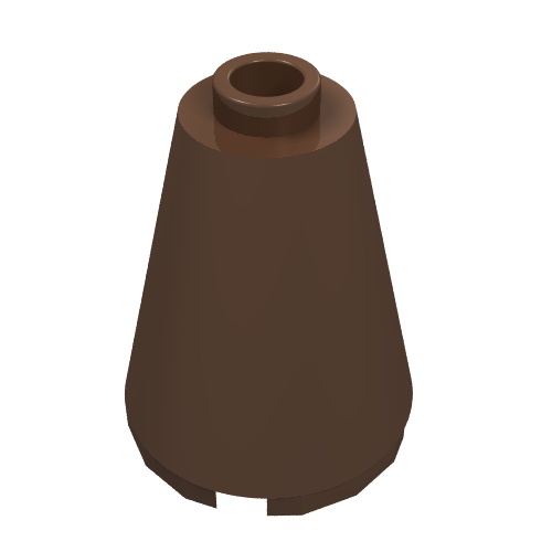 Lego Cone 2 x 2 x 2, Open Stud / Brown