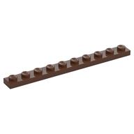 Lego Plate 1 x 10 / Brown