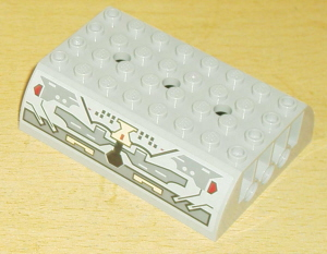 Lego Slope, Curved 6 x 8 x 2 Double with Millennium Falcon Circuitry Pattern on Both Sides (Stickers) - Set 4504