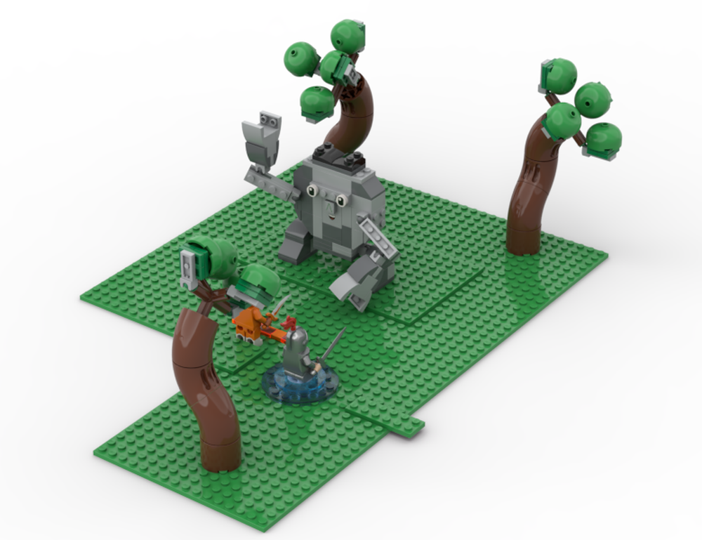 Lego "King" Golem Battle at Wayward Woods