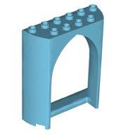Lego Panel 2 x 6 x 6 with Gothic Arch / Medium Azure