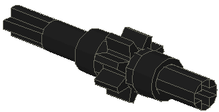 Lego Technic Rack Winder Axle / Black