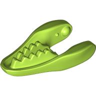 Lego Animal Body Part, Dinosaur, Raptor / Dilophosaurus Lower Jaw [Plain] / Lime