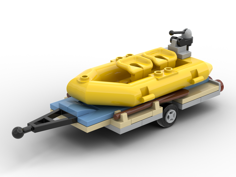 Lego Boat trailer for 60283 Holiday Camper Van