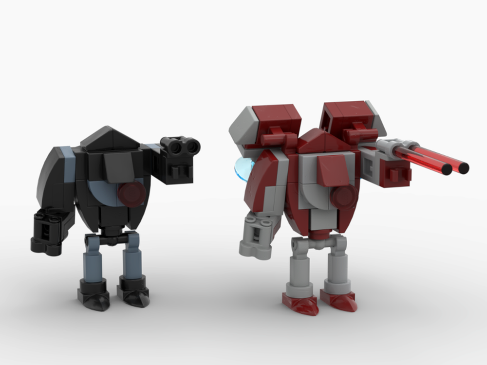 Lego B2-RP Super Battle Droid and Rocket Trooper (Droid Minifigure Scale)