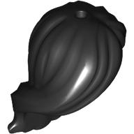 Lego Hair Long, Wavy Across Face / Black