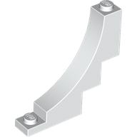 Lego Brick Curved 1 x 5 x 4 Inverted / White