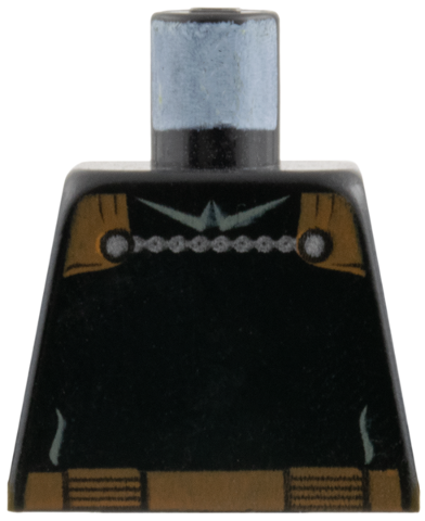 Lego Torso SW Cape Chain Clasp and Belt Pattern (Dooku) / Black