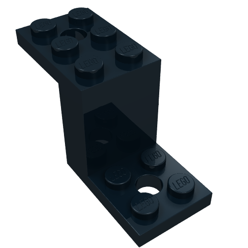 Lego Bracket 5 x 2 x 2 1/3 with Holes, Smooth Bottom / Black