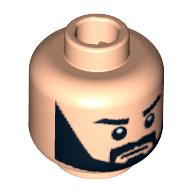 Lego Minifig Head Asoka, Full Beard, Thick Eyebrows Print