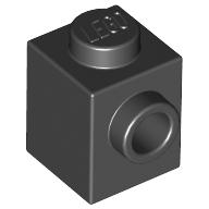 Lego Brick Special 1 x 1 with Stud on 1 Side / Black