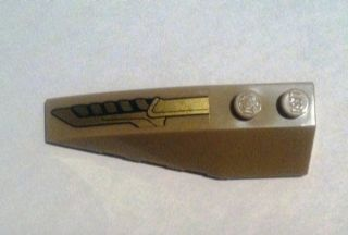 Lego Wedge 6 x 2 Left with Gold Emblem Pattern (Sticker) - Set 6869