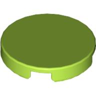 Lego Tile Round 2 x 2 with Bottom Cross / Lime