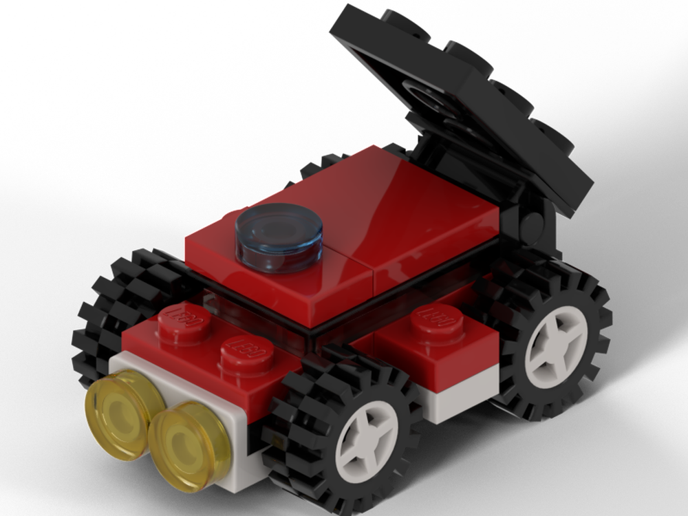 Lego Smallest drivable fire truck with rubber tyres