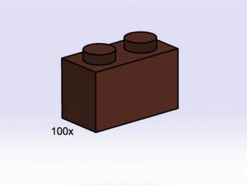 Lego 1 x 2 Brown Bricks