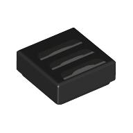 Lego Tile 1 x 1 with Light Bluish Grey Vents Print