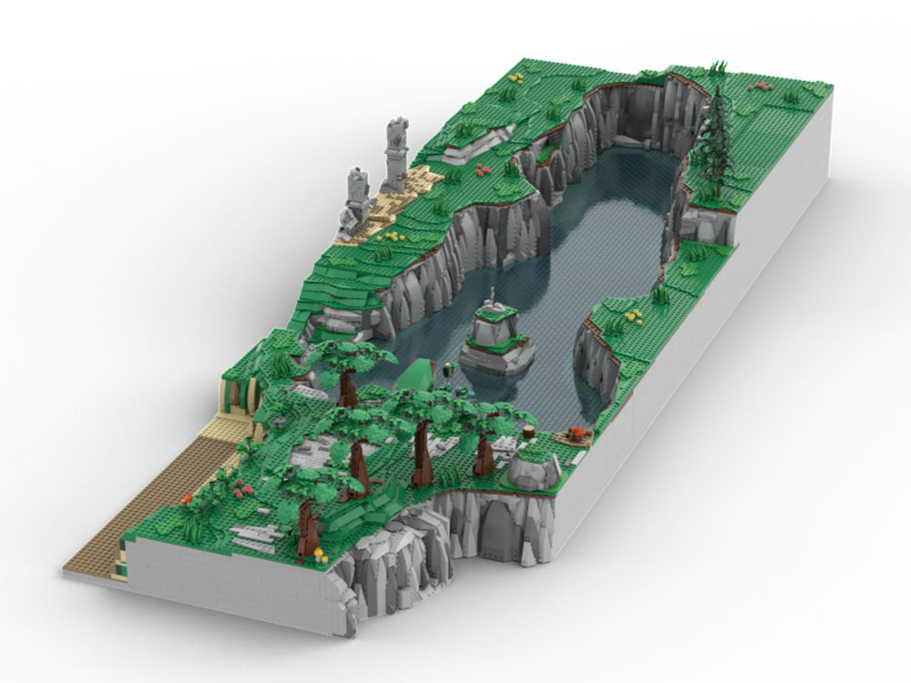 Lego BoTW Great Plateau Pond with Korok Puzzle