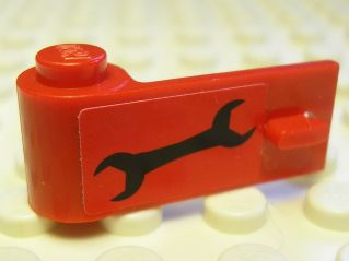 Lego Door 1 x 3 x 1 Left with Black Wrench Pattern (Sticker) - Set 8147
