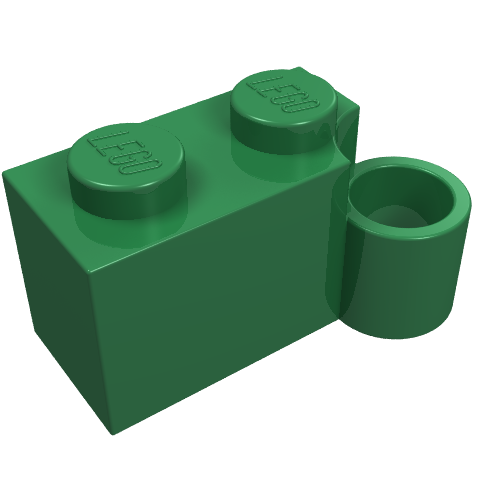 Lego Hinge Brick 1 x 4 [Lower] / Green