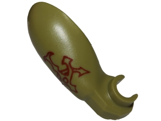 Lego Arm - Jabba The Hutt with Reddish Brown Tattoo Print
