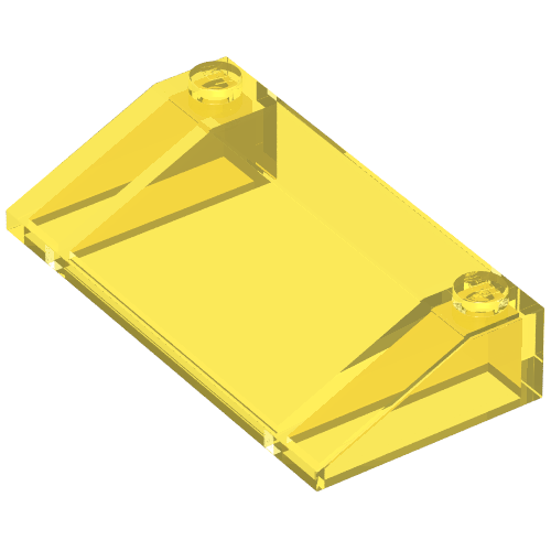 Lego Brick Sloped 33° 3 x 6 / Trans-Yellow