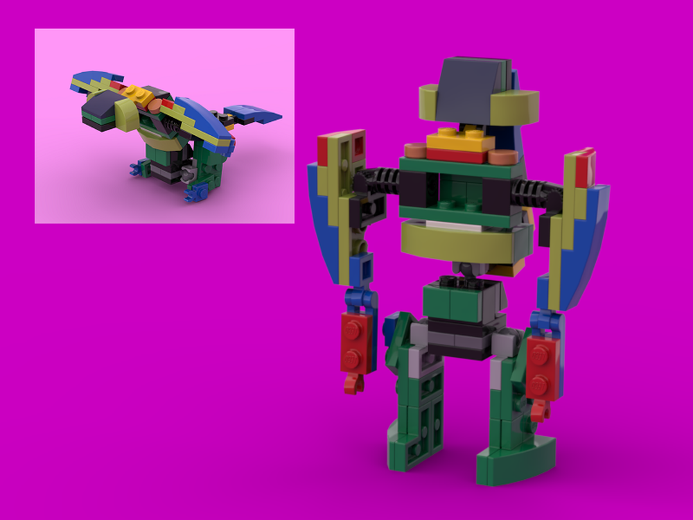 Lego Wyvern transformer from LEGO Creator set 31031; Rainforest Animals