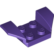 Lego Mudguard 2 x 4 with 2 x 2 Studs and Flared Wings / Dark Purple