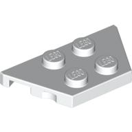 Lego Wedge Plate 2 x 4 / White